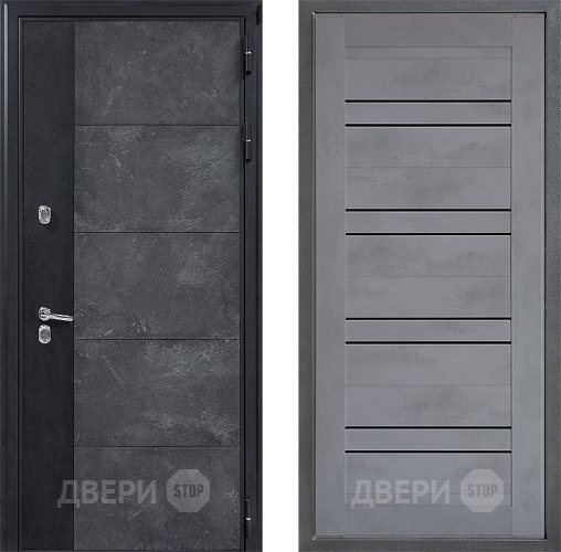 Дверь Дверной континент ДК-15 Бетон ТЕРМО ФЛ-49 Бетон серый в Дмитрове