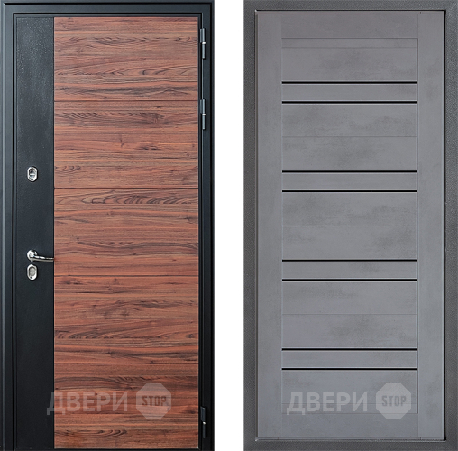 Дверь Дверной континент ДК-15 Красное Дерево ТЕРМО ФЛ-49 Бетон серый в Дмитрове