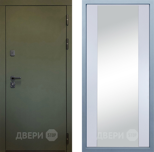 Входная металлическая Дверь Дива МД-61 Д-15 Зеркало Белый в Дмитрове
