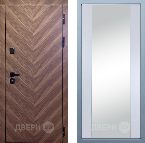 Входная металлическая Дверь Дива МД-98 Д-15 Зеркало Белый в Дмитрове