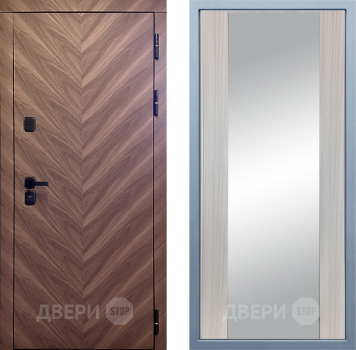 Входная металлическая Дверь Дива МД-98 Д-15 Зеркало Сандал белый в Дмитрове