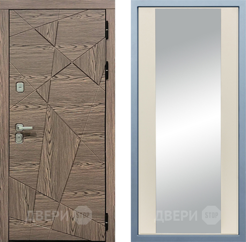 Входная металлическая Дверь Дива МД-97/2 Д-15 Зеркало Шампань в Дмитрове