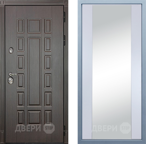 Входная металлическая Дверь Дива МД-38 Д-15 Зеркало Белый в Дмитрове