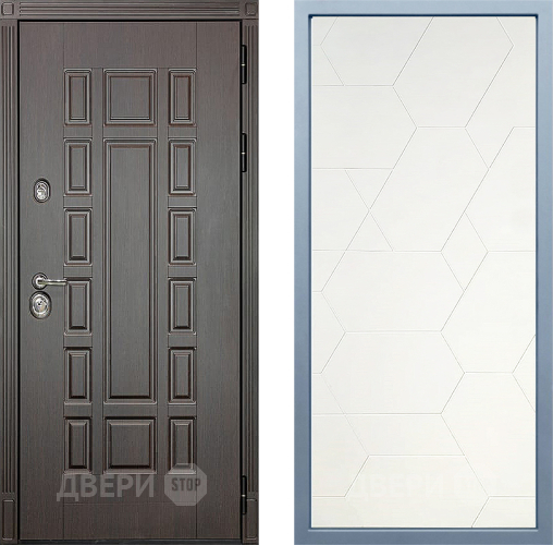 Входная металлическая Дверь Дива МД-38 М-16 Белый в Дмитрове