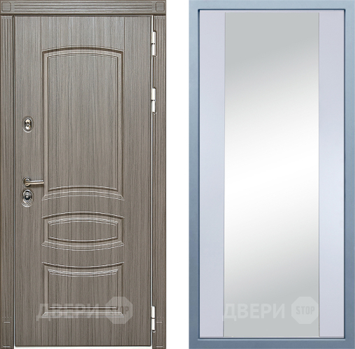 Входная металлическая Дверь Дива МД-42 Д-15 Зеркало Белый в Дмитрове