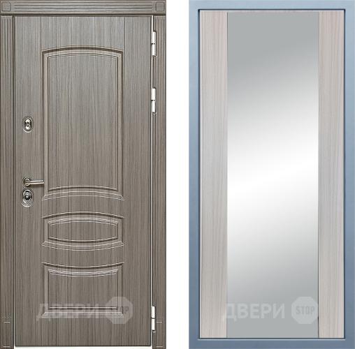 Входная металлическая Дверь Дива МД-42 Д-15 Зеркало Сандал белый в Дмитрове