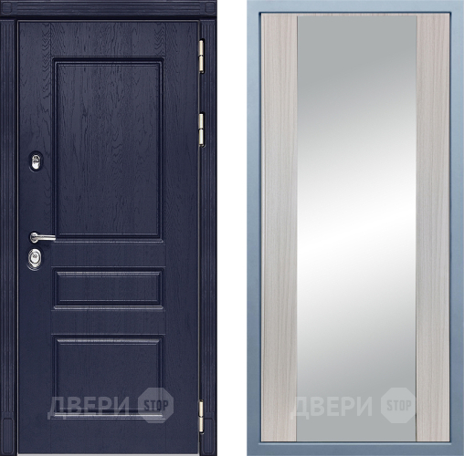 Входная металлическая Дверь Дива МД-45 Д-15 Зеркало Сандал белый в Дмитрове