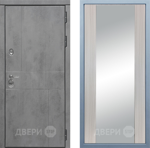 Входная металлическая Дверь Дива МД-48 Д-15 Зеркало Сандал белый в Дмитрове