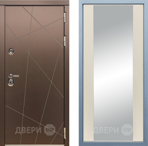 Входная металлическая Дверь Дива МД-50 Д-15 Зеркало Шампань в Дмитрове
