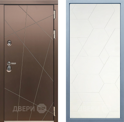 Входная металлическая Дверь Дива МД-50 М-16 Белый в Дмитрове