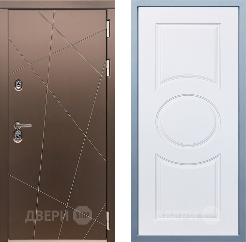Входная металлическая Дверь Дива МД-50 М-30 Белый в Дмитрове