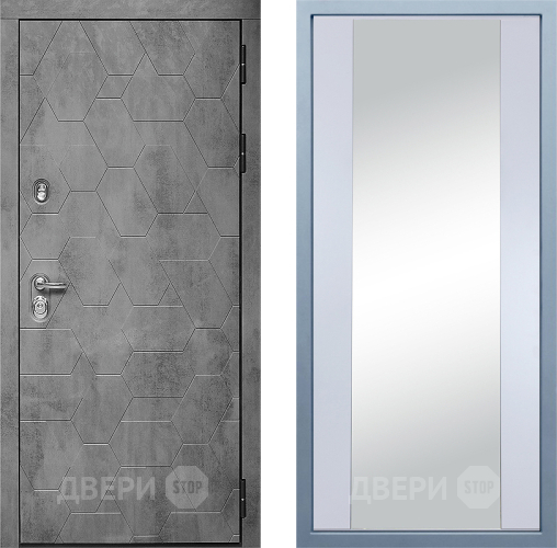 Входная металлическая Дверь Дива МД-51 Д-15 Зеркало Белый в Дмитрове