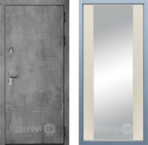 Входная металлическая Дверь Дива МД-51 Д-15 Зеркало Шампань в Дмитрове