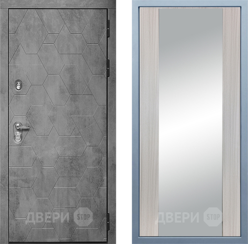 Дверь Дива МД-51 Д-15 Зеркало Сандал белый в Дмитрове