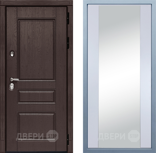 Входная металлическая Дверь Дива МД-90 Д-15 Зеркало Белый в Дмитрове