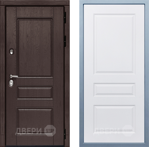 Входная металлическая Дверь Дива МД-90 Д-13 Белый в Дмитрове