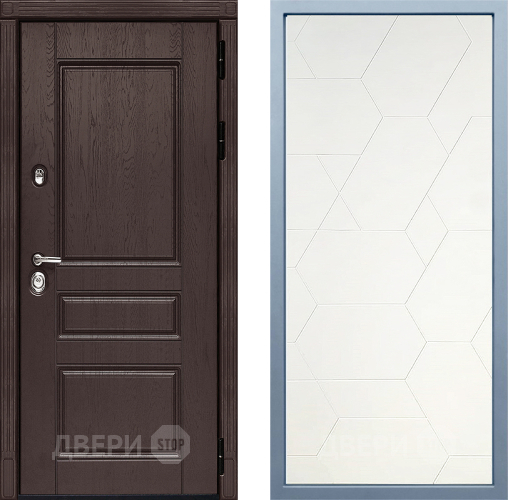 Входная металлическая Дверь Дива МД-90 М-16 Белый в Дмитрове