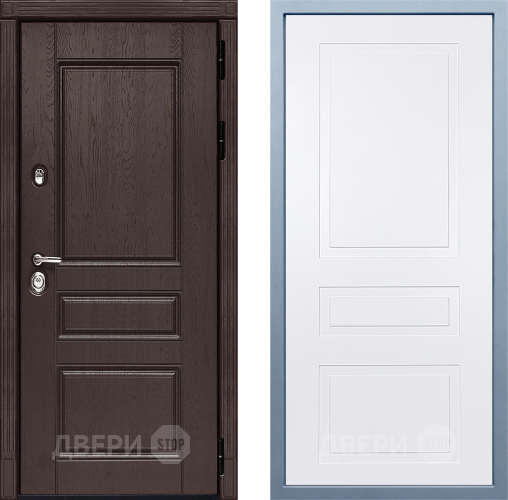 Входная металлическая Дверь Дива МД-90 Н-13 Белый в Дмитрове