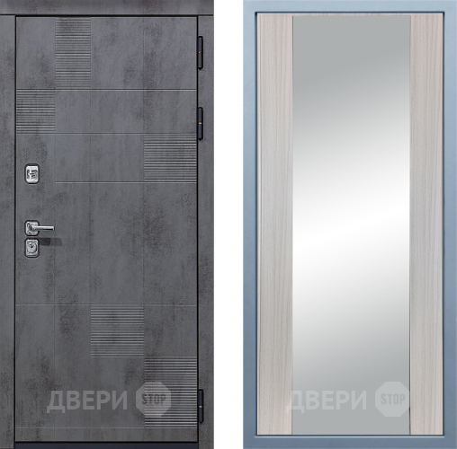 Дверь Дива МД-35 Д-15 Зеркало Сандал белый в Дмитрове
