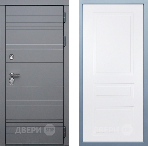 Входная металлическая Дверь Дива МД-39 Н-13 Белый в Дмитрове