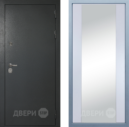 Дверь Дива МД-40 Титан Д-15 Зеркало Белый в Дмитрове