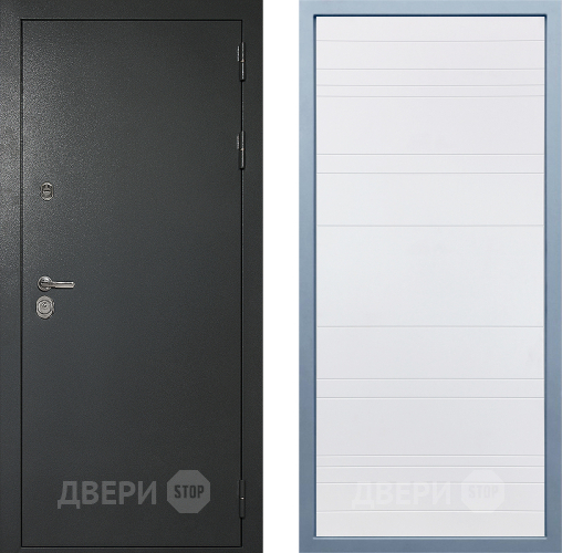 Входная металлическая Дверь Дива МД-40 Титан Д-5 Белый в Дмитрове