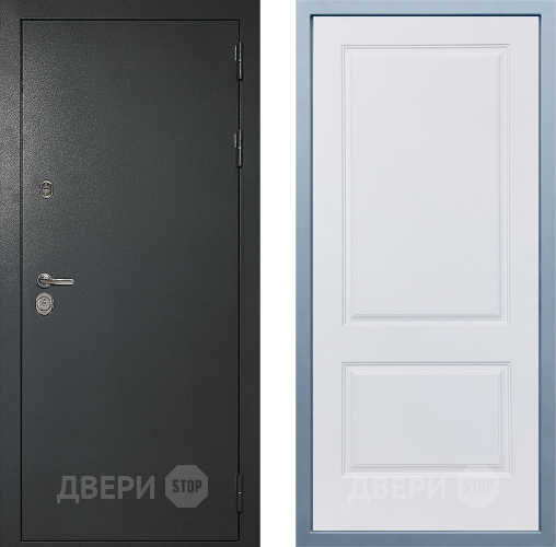 Входная металлическая Дверь Дива МД-40 Титан Д-7 Белый в Дмитрове