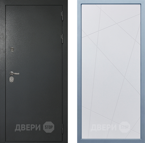 Входная металлическая Дверь Дива МД-40 Титан Д-11 Белый в Дмитрове