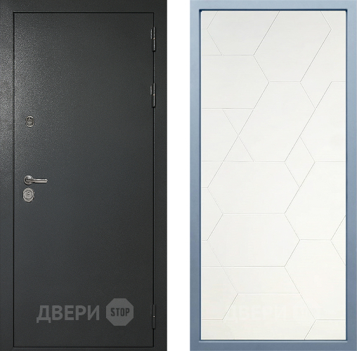 Входная металлическая Дверь Дива МД-40 Титан М-16 Белый в Дмитрове