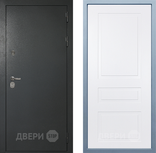 Входная металлическая Дверь Дива МД-40 Титан Н-13 Белый в Дмитрове