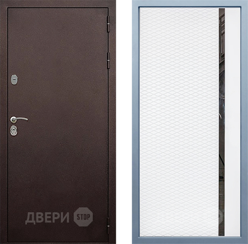 Входная металлическая Дверь Дива МД-40 Медь МХ-47 Белый матовый в Дмитрове