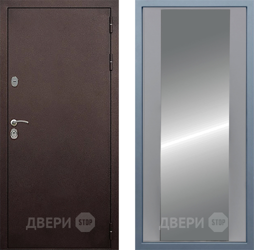 Дверь Дива МД-40 Медь Д-15 Зеркало Силк Маус в Дмитрове