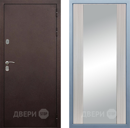 Дверь Дива МД-40 Медь Д-15 Зеркало Сандал белый в Дмитрове