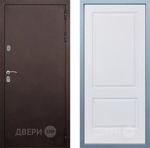 Дверь Дива МД-40 Медь Д-7 Белый в Дмитрове