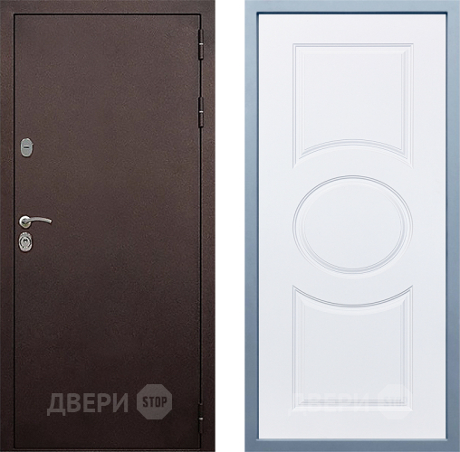 Входная металлическая Дверь Дива МД-40 Медь Д-8 Белый в Дмитрове