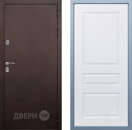 Дверь Дива МД-40 Медь Д-13 Белый в Дмитрове