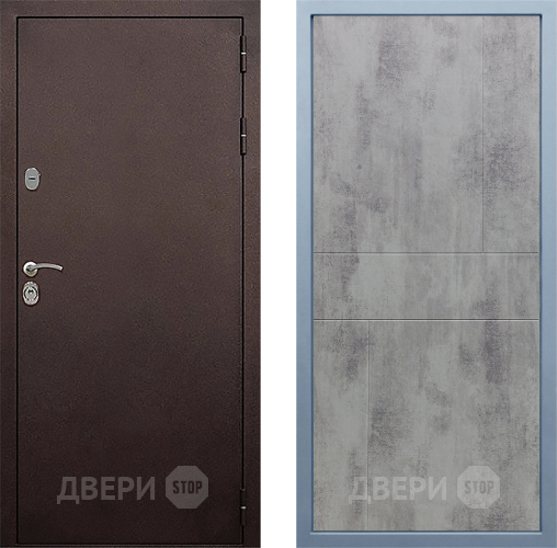 Входная металлическая Дверь Дива МД-40 Медь М-1 Бетон темный в Дмитрове
