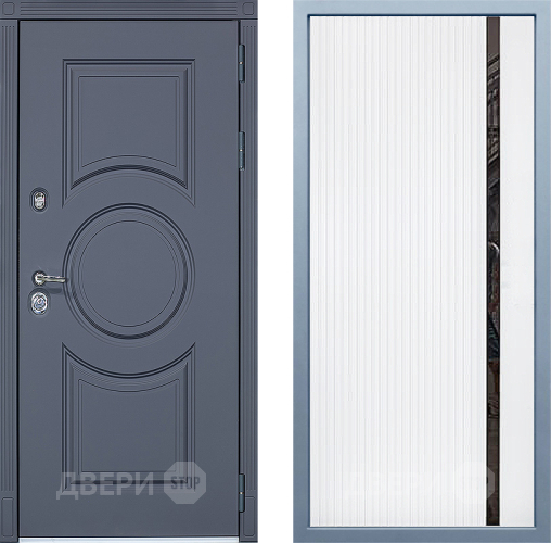 Входная металлическая Дверь Дива МХ-30 STR МХ-46 Белый матовый в Дмитрове