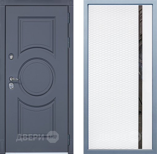 Входная металлическая Дверь Дива МХ-30 STR МХ-47 Белый матовый в Дмитрове