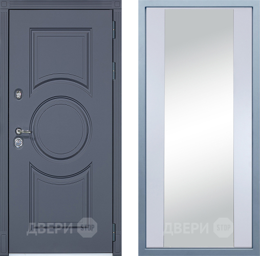 Дверь Дива МХ-30 STR Д-15 Зеркало Белый в Дмитрове