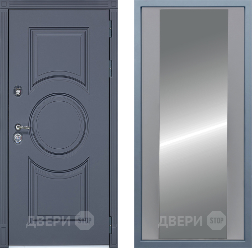 Входная металлическая Дверь Дива МХ-30 STR Д-15 Зеркало Силк Маус в Дмитрове