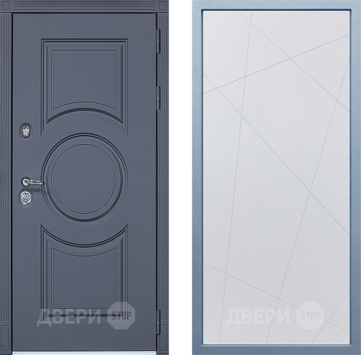 Входная металлическая Дверь Дива МХ-30 STR Д-11 Белый в Дмитрове