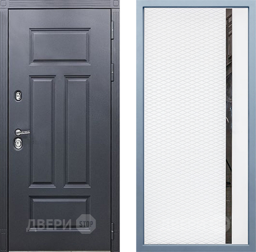 Входная металлическая Дверь Дива МХ-29 STR МХ-47 Белый матовый в Дмитрове