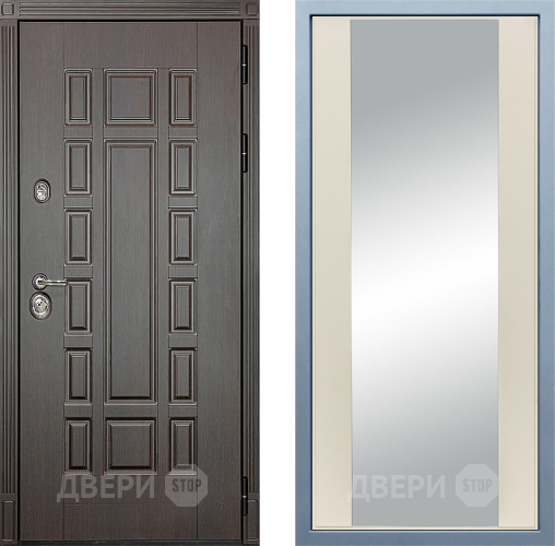 Входная металлическая Дверь Дива МХ-53 STR Д-15 Зеркало Шампань в Дмитрове