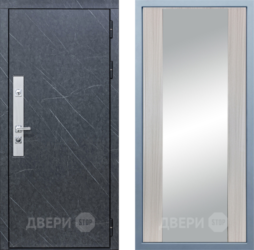 Входная металлическая Дверь Дива МХ-26 STR Д-15 Зеркало Сандал белый в Дмитрове