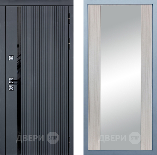 Входная металлическая Дверь Дива МХ-46 STR Д-15 Зеркало Сандал белый в Дмитрове