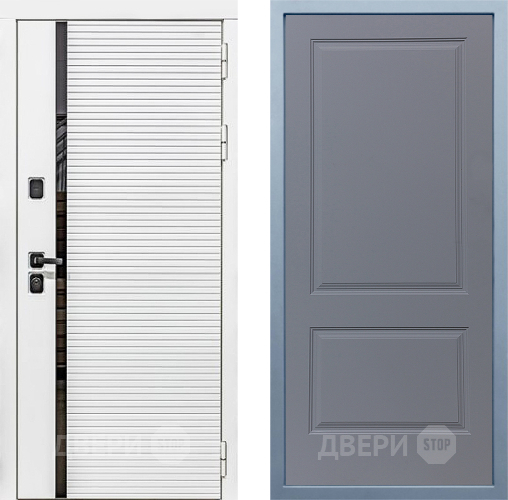 Входная металлическая Дверь Дива МХ-45 Белая STR Д-7 Силк Маус в Дмитрове