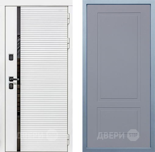 Входная металлическая Дверь Дива МХ-45 Белая STR Н-7 Силк Маус в Дмитрове