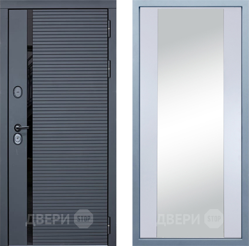 Входная металлическая Дверь Дива МХ-45 STR Д-15 Зеркало Белый в Дмитрове