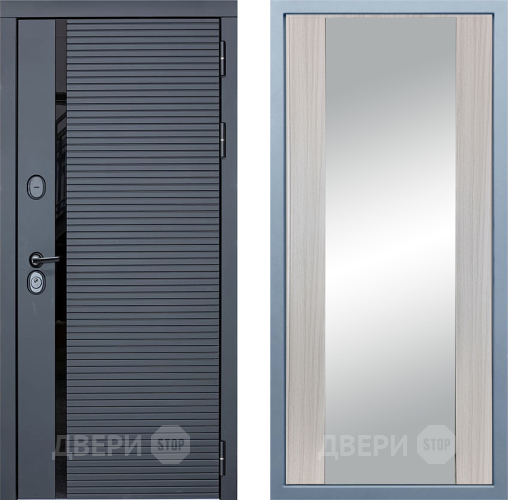 Входная металлическая Дверь Дива МХ-45 STR Д-15 Зеркало Сандал белый в Дмитрове